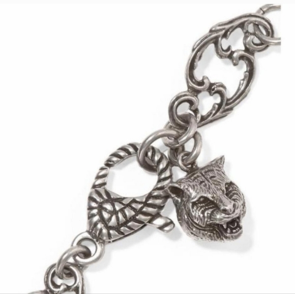 Gucci Marmont Silverl GG Crystal Embellished Bracelet With free $380 brooch - Picture 5 of 7